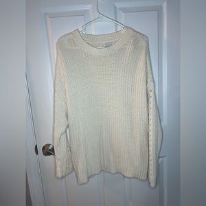 American Eagle Women’s Cream Knit Sweater Large